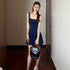 Elegant Summer Dress for Women - Chic Sleeveless Solid Color Mini Dress